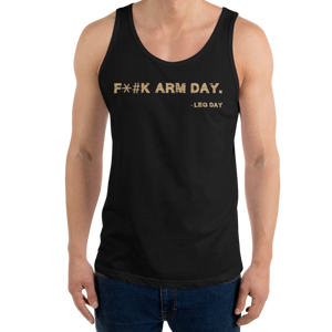 F*#k Arm Day Tank Top Workout Apparel Funny Merchandise