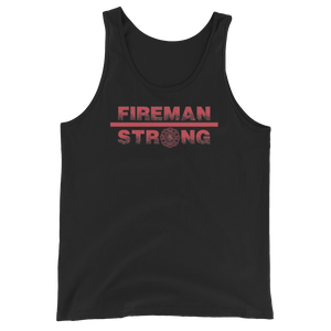 Fireman Strong Tank Top Workout Apparel Funny Merchandise