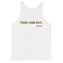 Load image into Gallery viewer, Fuck Arm Day Tank Top Workout Apparel Funny Merchandise