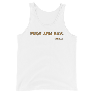 Fuck Arm Day Tank Top Workout Apparel Funny Merchandise