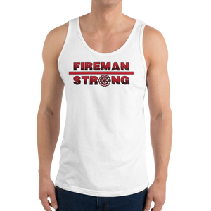 Fireman Strong Tank Top Workout Apparel Funny Merchandise