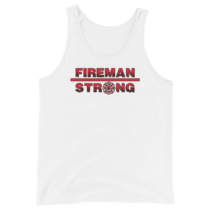 Fireman Strong Tank Top Workout Apparel Funny Merchandise