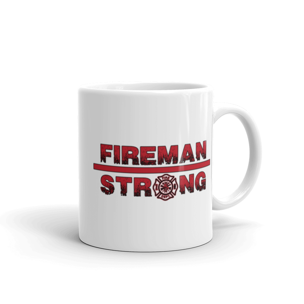 Fireman Strong Mug Workout Apparel Funny Merchandise