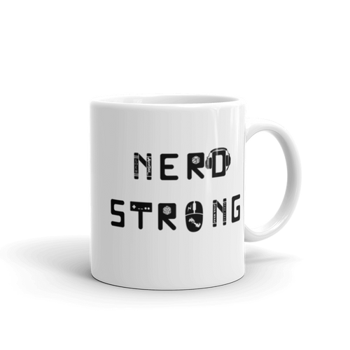 Nerd Strong Mug Workout Apparel Funny Merchandise