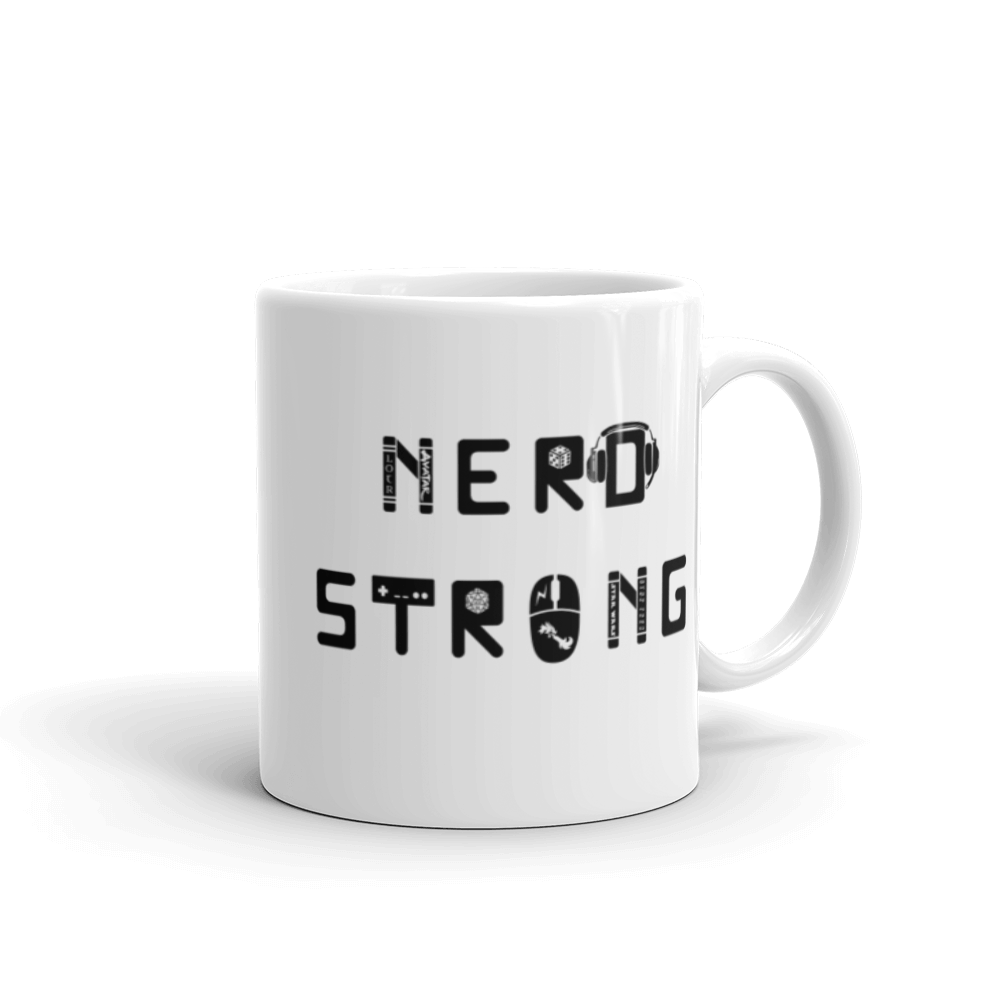 Nerd Strong Mug Workout Apparel Funny Merchandise