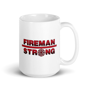 Fireman Strong Mug Workout Apparel Funny Merchandise