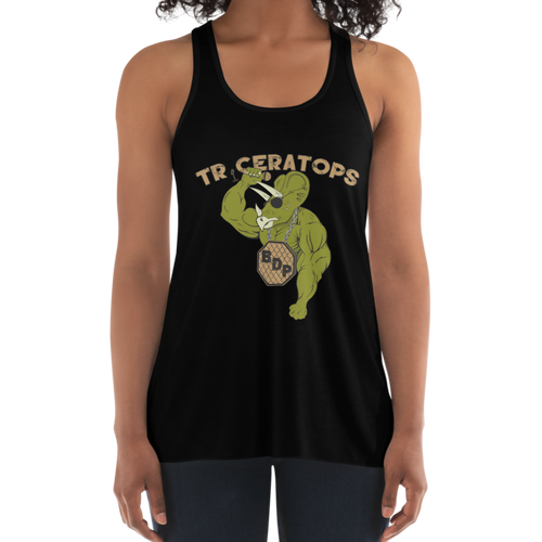 Women's Triceratops Tank Workout Apparel Funny Merchandise