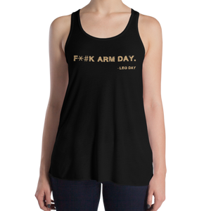 Women's F*#k Arm Day Tank Workout Apparel Funny Merchandise