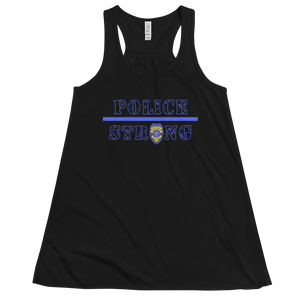 Women's Police Strong Tank Workout Apparel Funny Merchandise