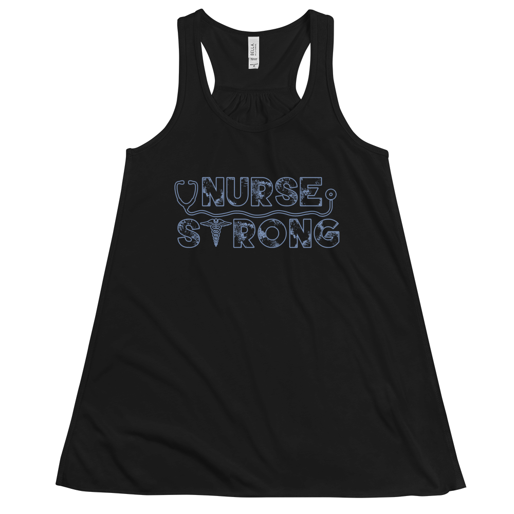 Women's Nurse Strong Tank Workout Apparel Funny Merchandise