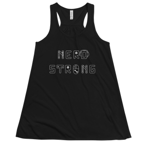 Women's Nerd Strong Tank Workout Apparel Funny Merchandise