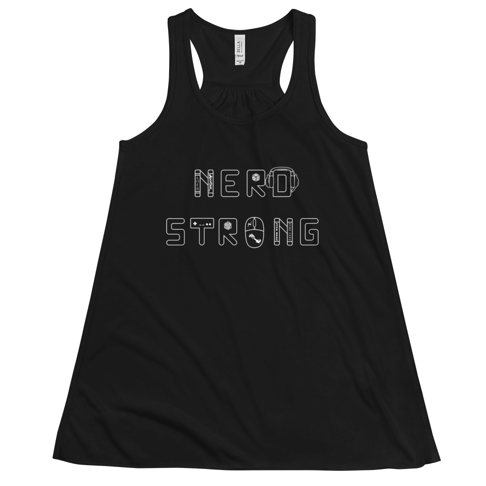 Women's Nerd Strong Tank Workout Apparel Funny Merchandise