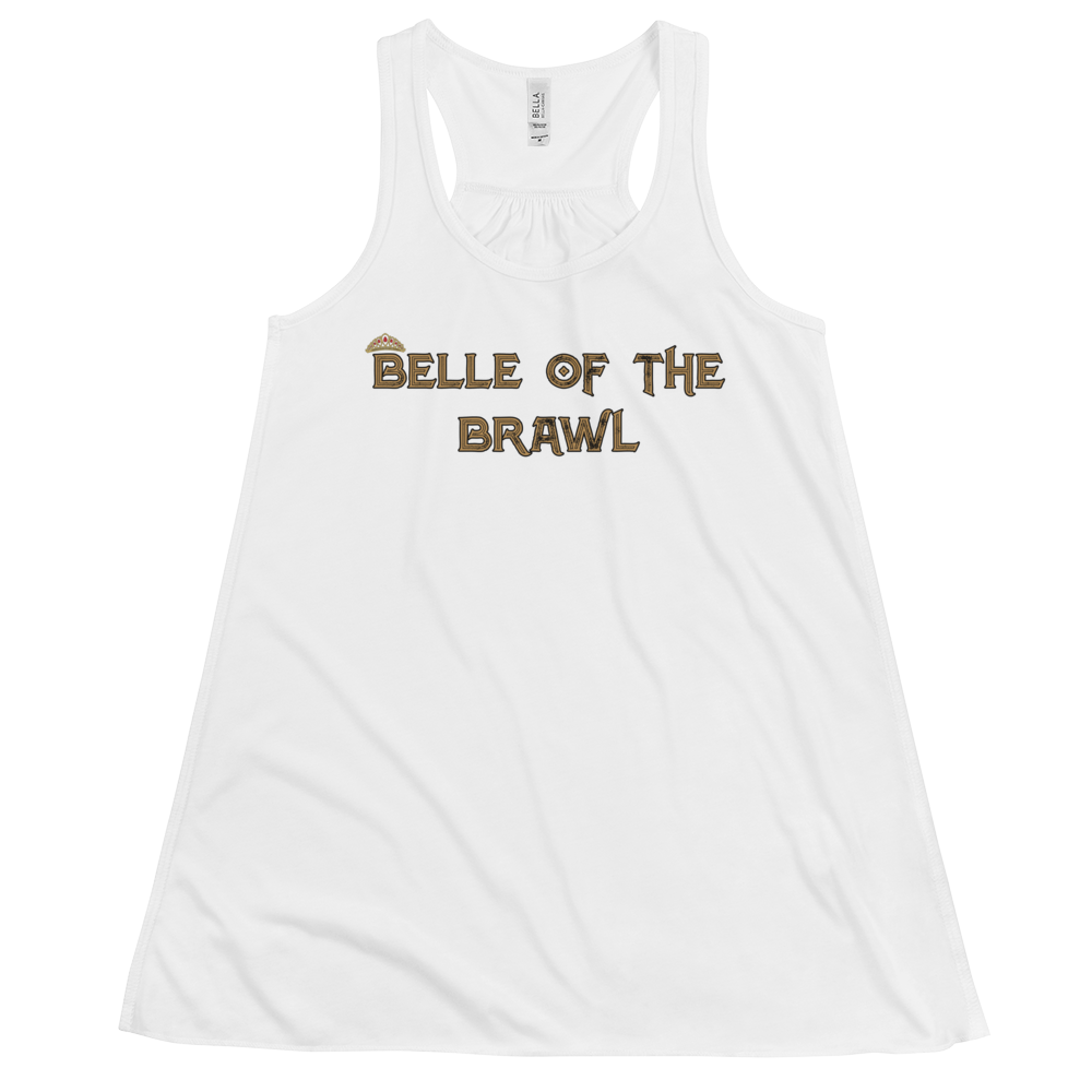 Women's Belle of the Brawl Saying Tank Workout Apparel Funny Merchandise